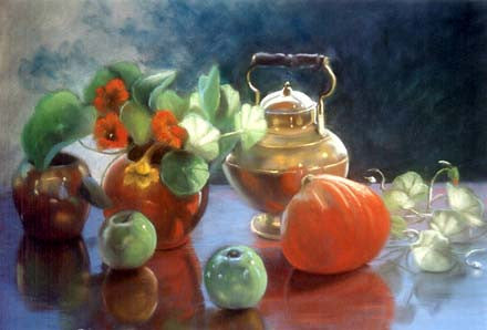 Nasturtiums & Green Apples
